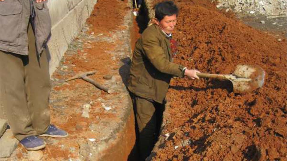 1. Staff of CCI laying fibre optic cable to improve communication